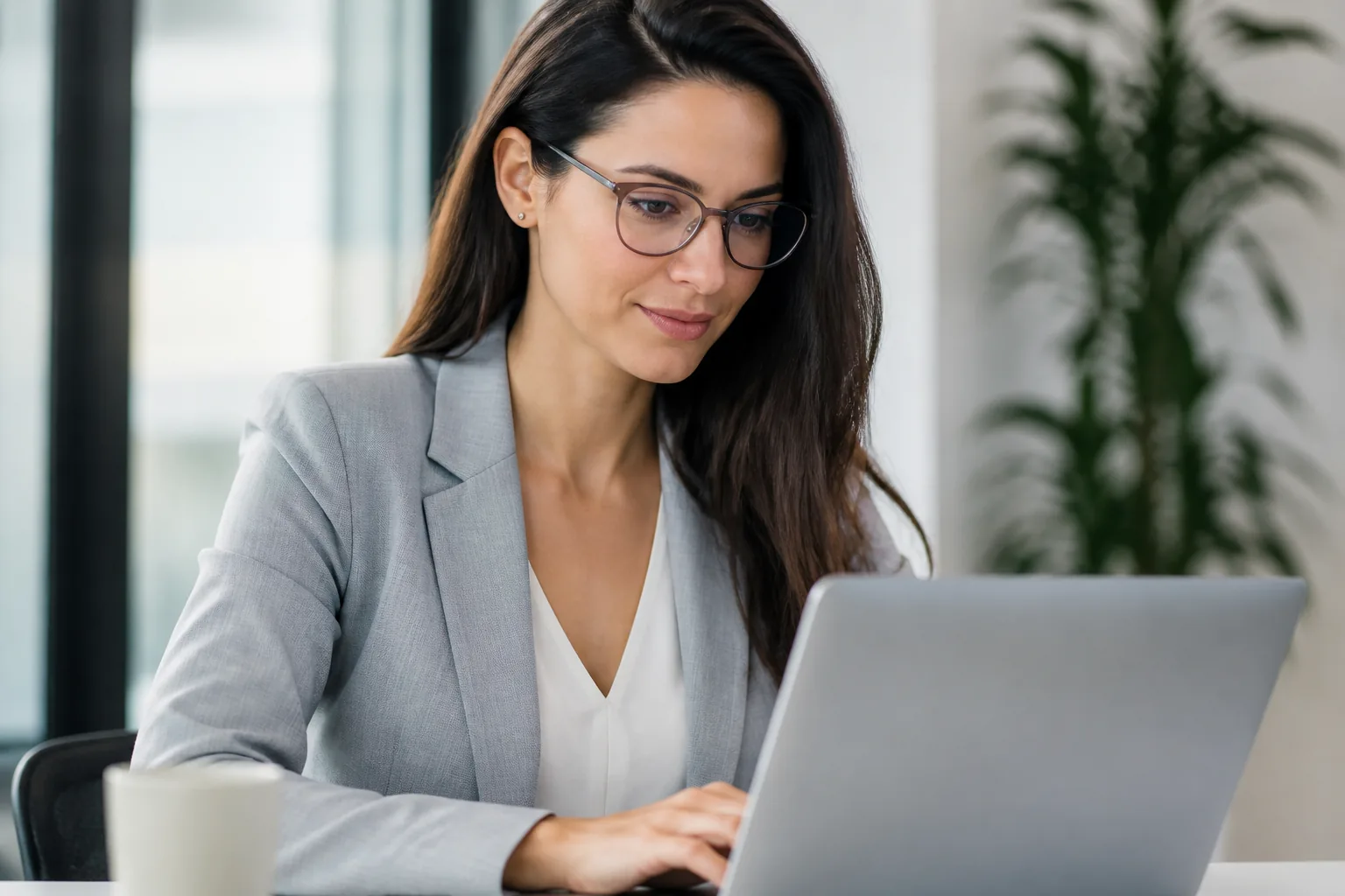 Professional wearing Kivlens office blue light glasses