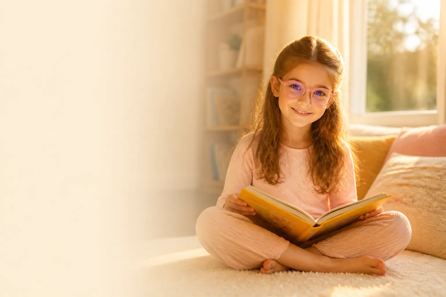 Kids wearing Kivlens blue light glasses